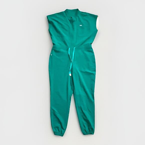 Figs Rafaela Cargo Scrub Jumpsuit XXL Green Technical Collection Jogger - Picture 1 of 5